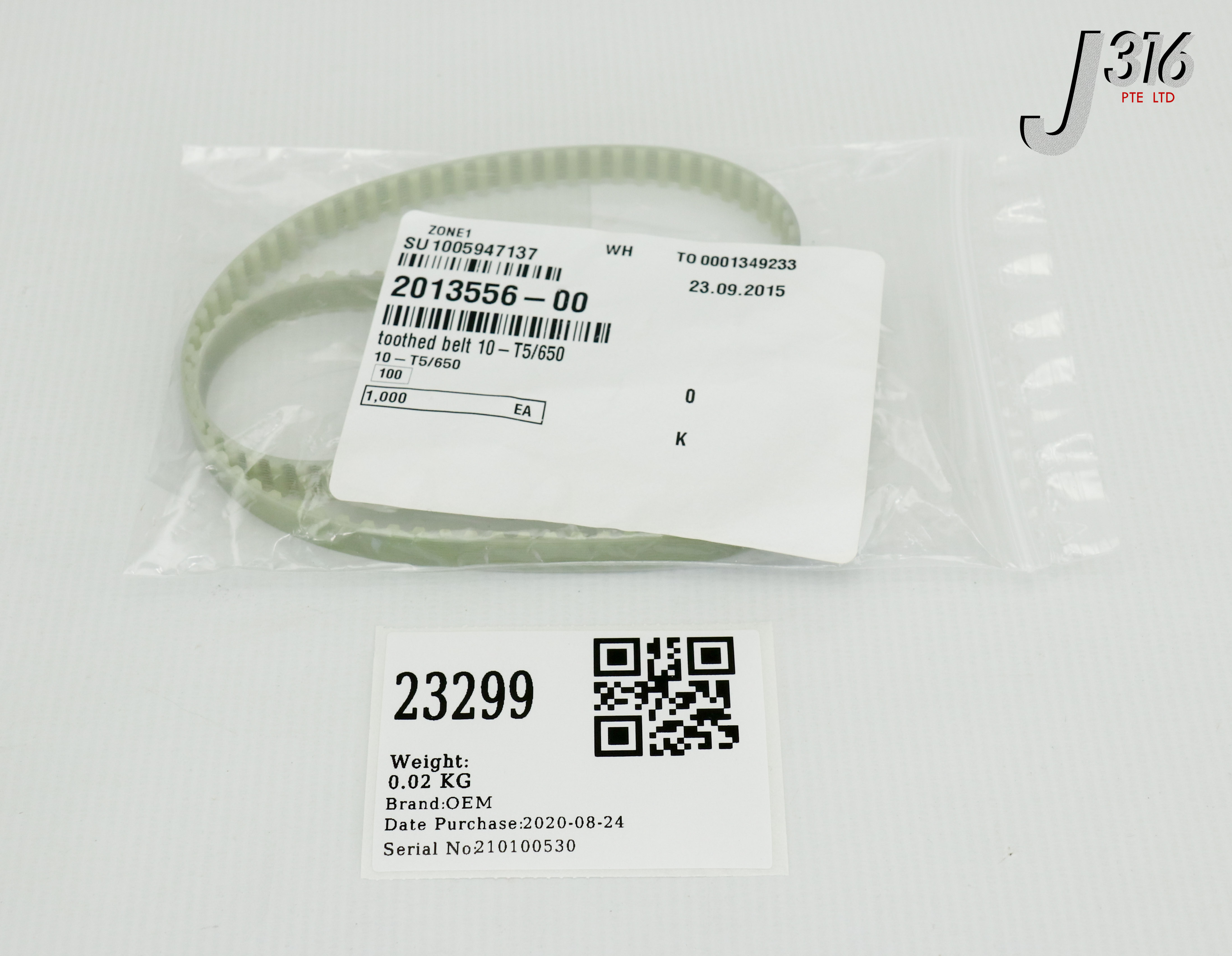 ① 23299 OEM TOOTHED BELT-T5/650 (NEW) 2013556-00 | eBay